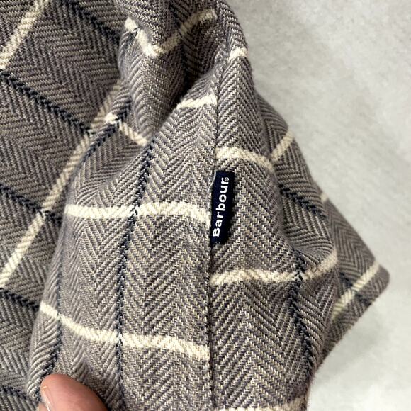 Barbour UK XL US L Gretna Check Shirt Tailored Fit Long Sleeve Cotton Flannel - Picture 14 of 15